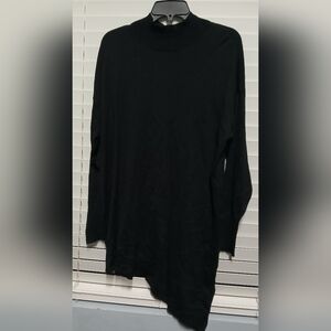 Nwt Black Asymmetrical Turtleneck Sweater XL